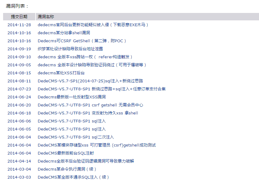 dedecms漏洞